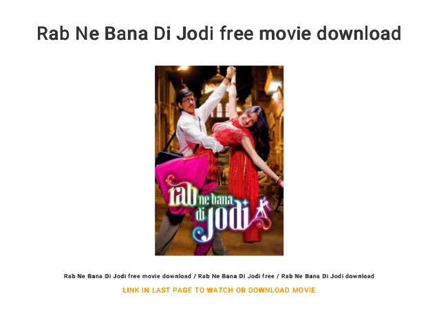 Rab Ne Bana Di Jodi Movie Download Free - lasopamemphis